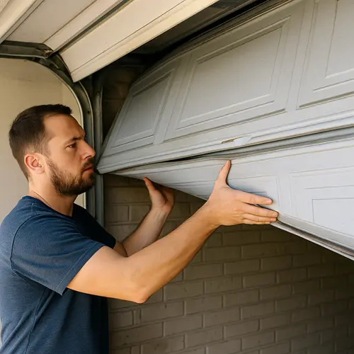 garage door off track