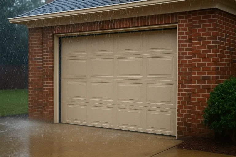 protect garage from rain Houston