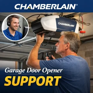 chamberlain garage door opener support
