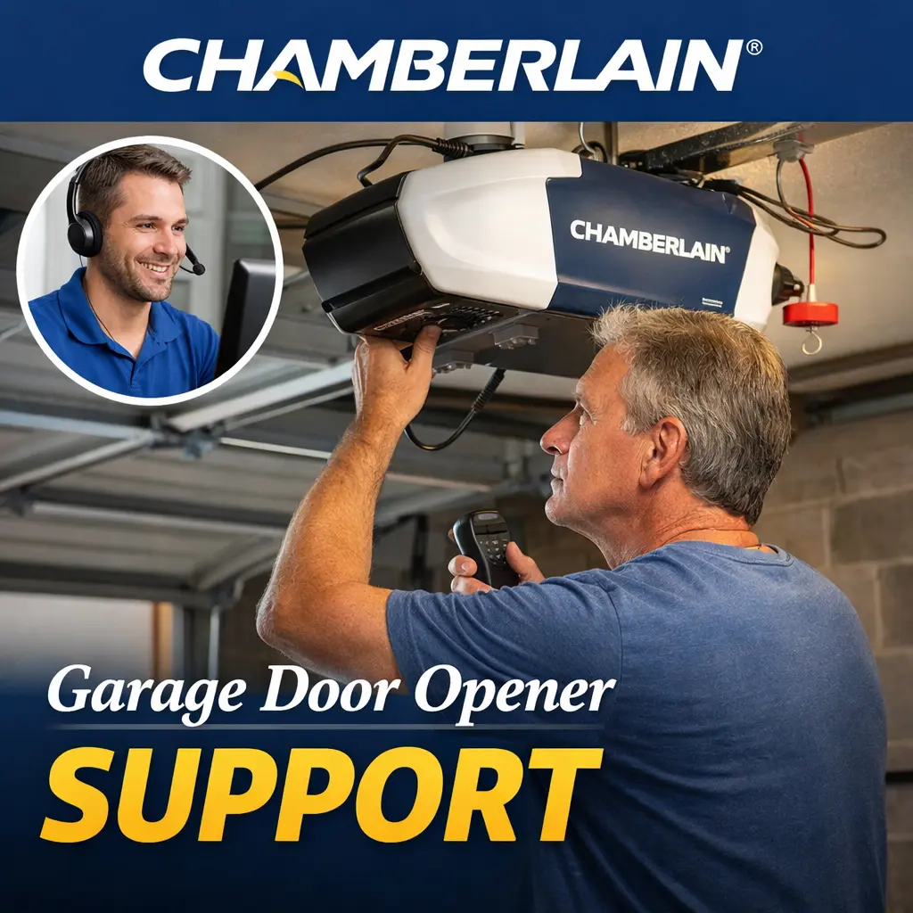 chamberlain garage door opener support