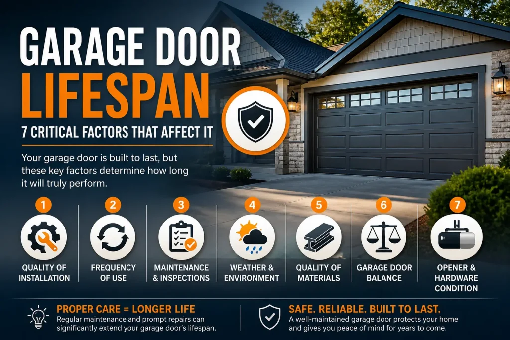 Garage door lifespan factors explained